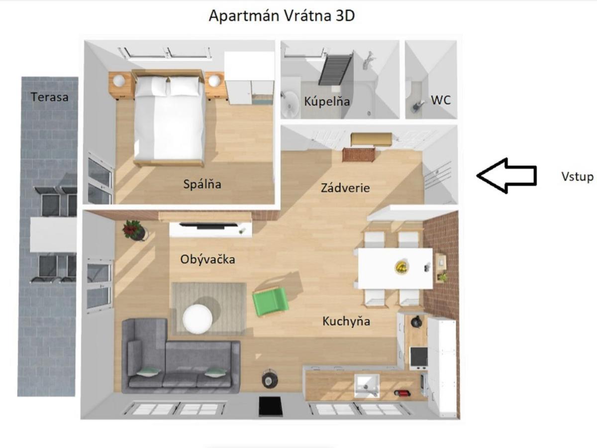 Apartman Vratna Terchová Dış mekan fotoğraf